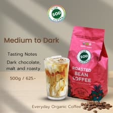 SOD Coffee: Organic Roasted Bean Coffee (Medium to Dark Roast) 500 grams