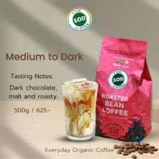 SOD Coffee: เมล็ดกาแฟออร์แกนิก Organic Roasted Bean Coffee (Medium to Dark Roast) ขนาด 500 กรัม 