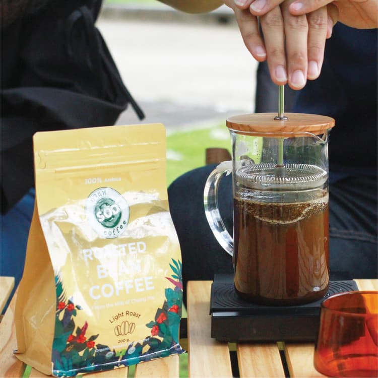 SOD Coffee: Organic Roasted Bean Coffee (Light Roast) Pa Miang (Light Roast) 200 grams