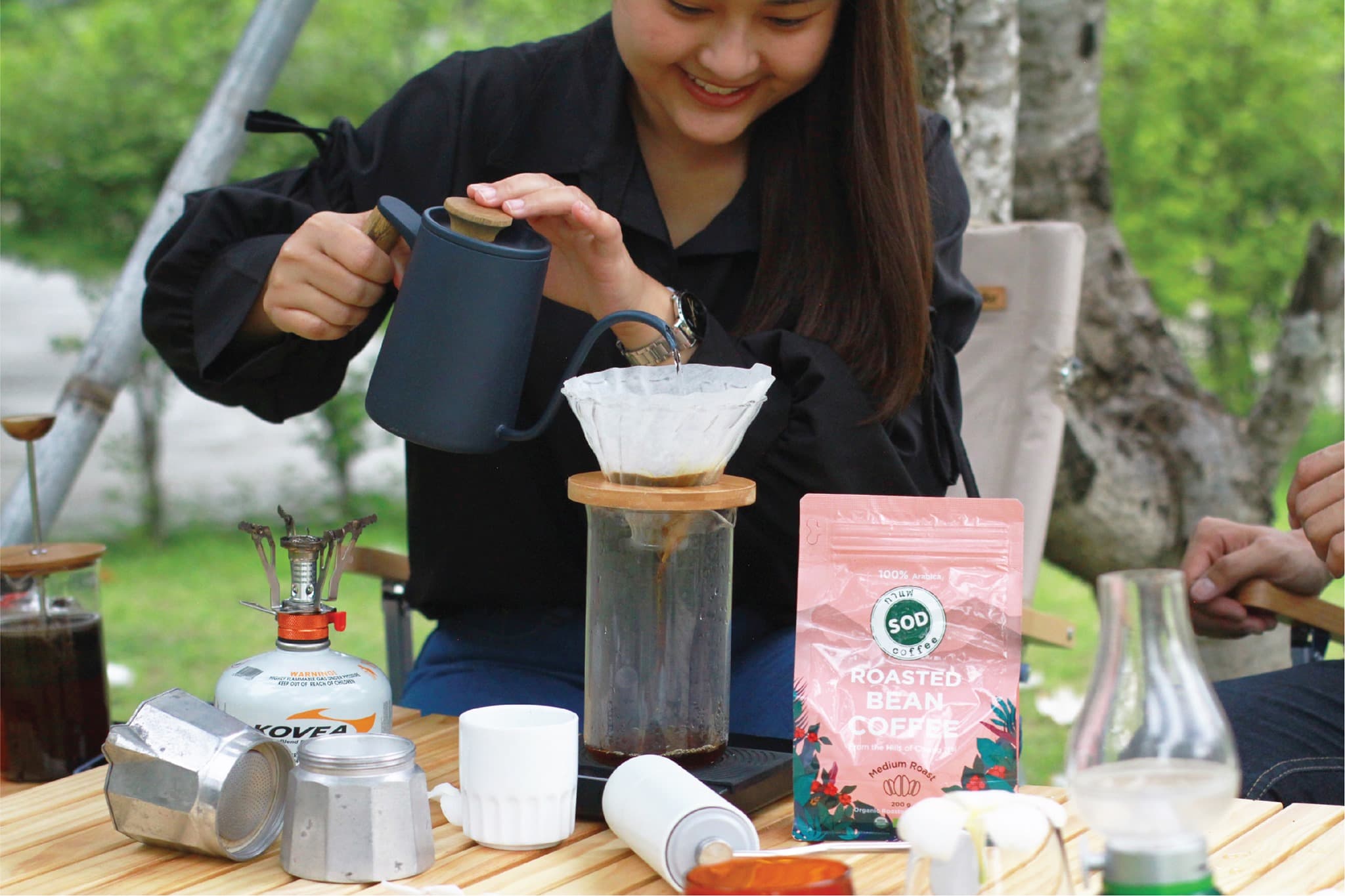 SOD Coffee: Organic Roasted Bean Coffee (Medium Roast) Pa Miang (Medium Roast) Size 200 grams