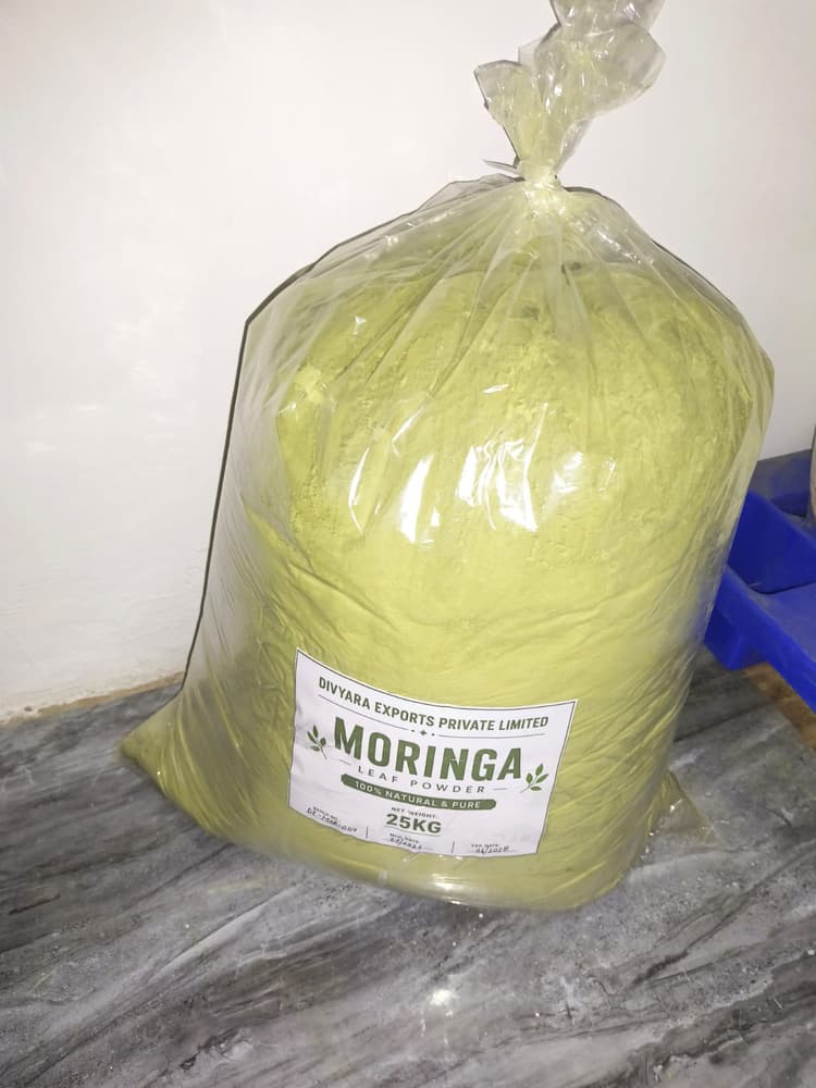 Premium quality 100% organic Moringa leaf powder. Rich in vitamins, minerals, and antioxidants. Cultivated naturally and hygienically packed. Certified vegetarian and halal food."